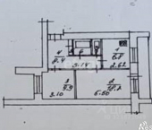 2-комн, 51кв м, этаж 6/10 Комсомольский проспект, 10