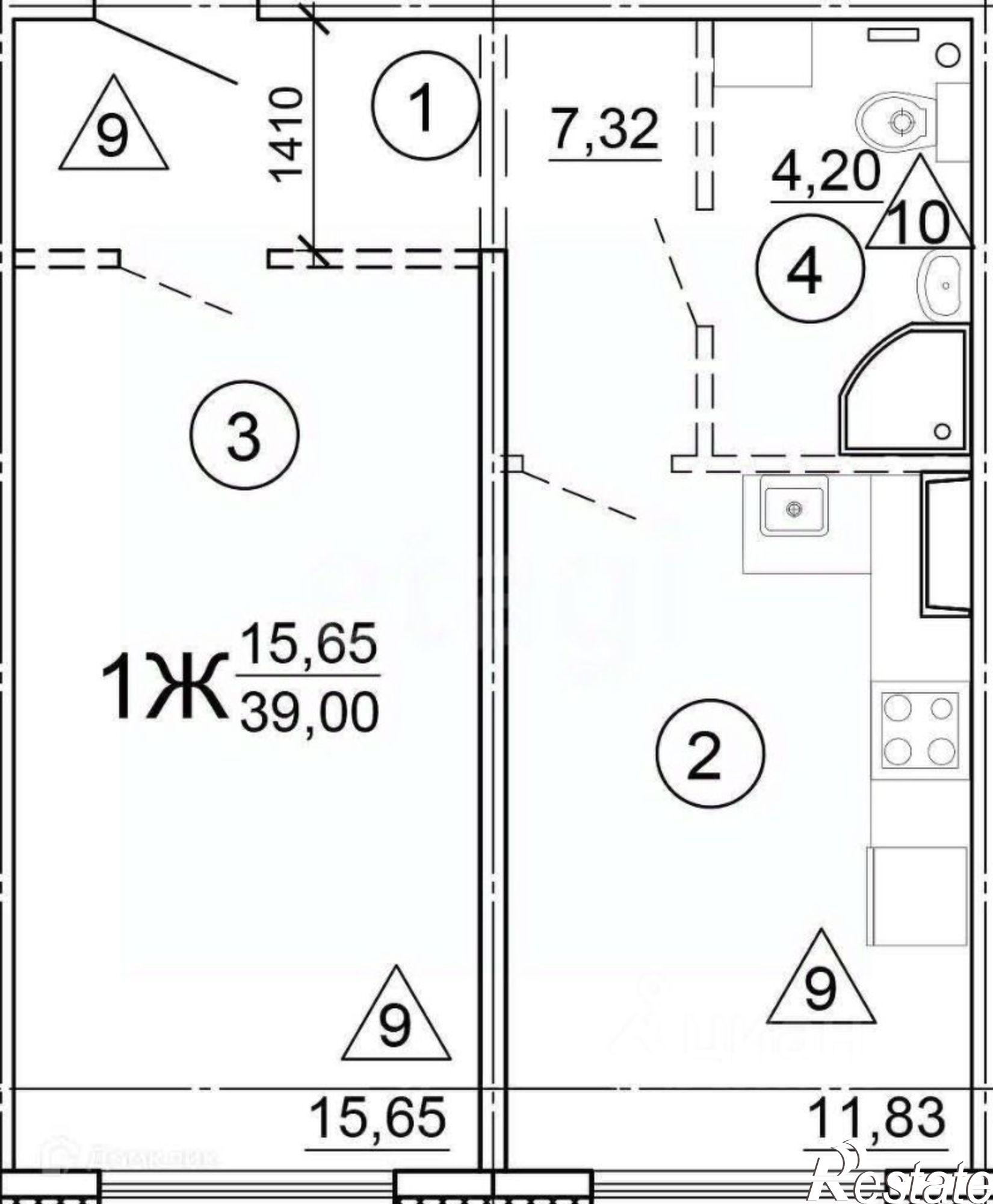 Купить квартиру за 5 250 000 рублей на Медовая улица, 7