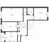 3-комн, 69кв м, этаж 3/10 1-й Вагонников пер, 43