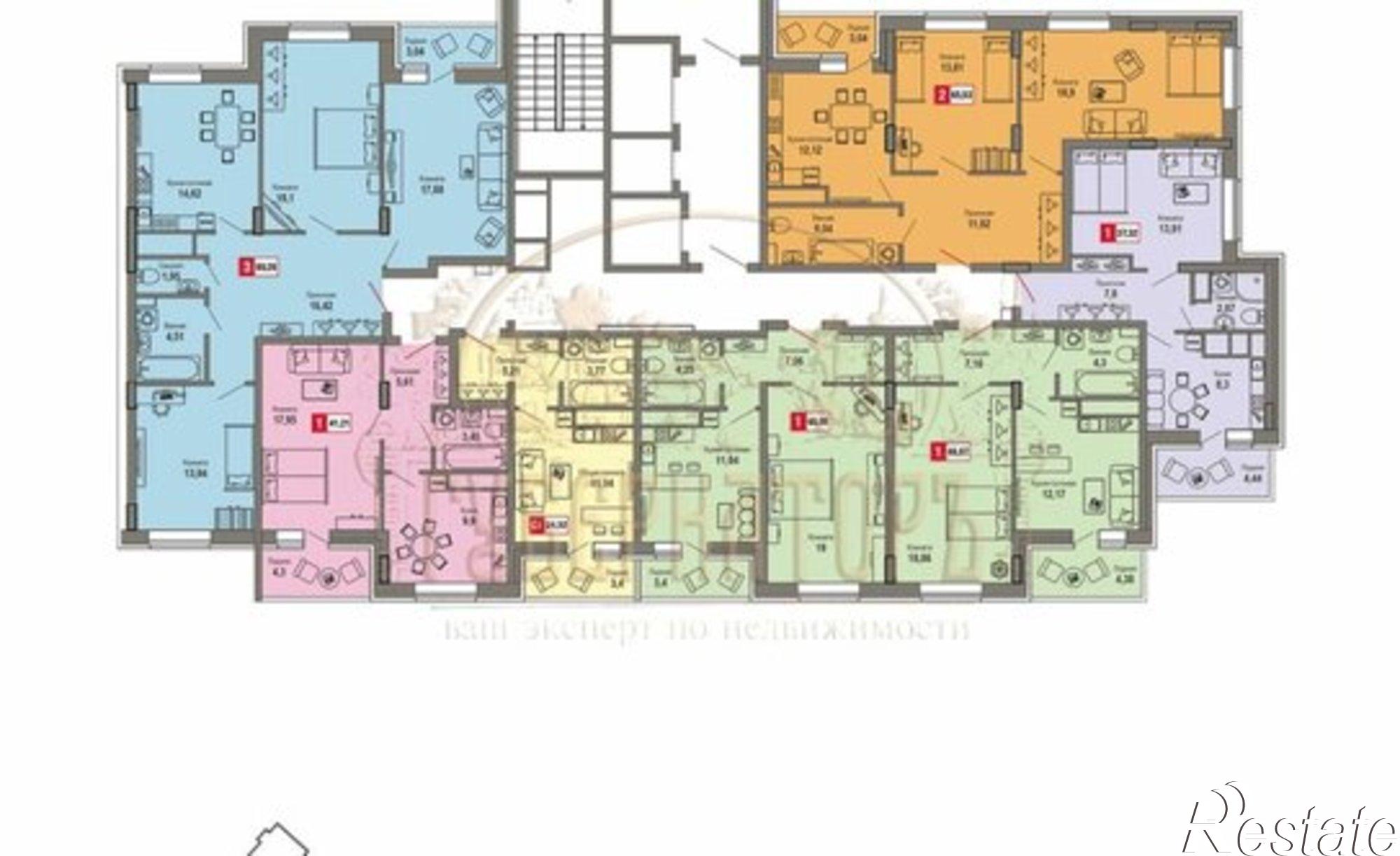 Купить квартиру за 4 921 350 рублей на Оснабрюкская улица, 22