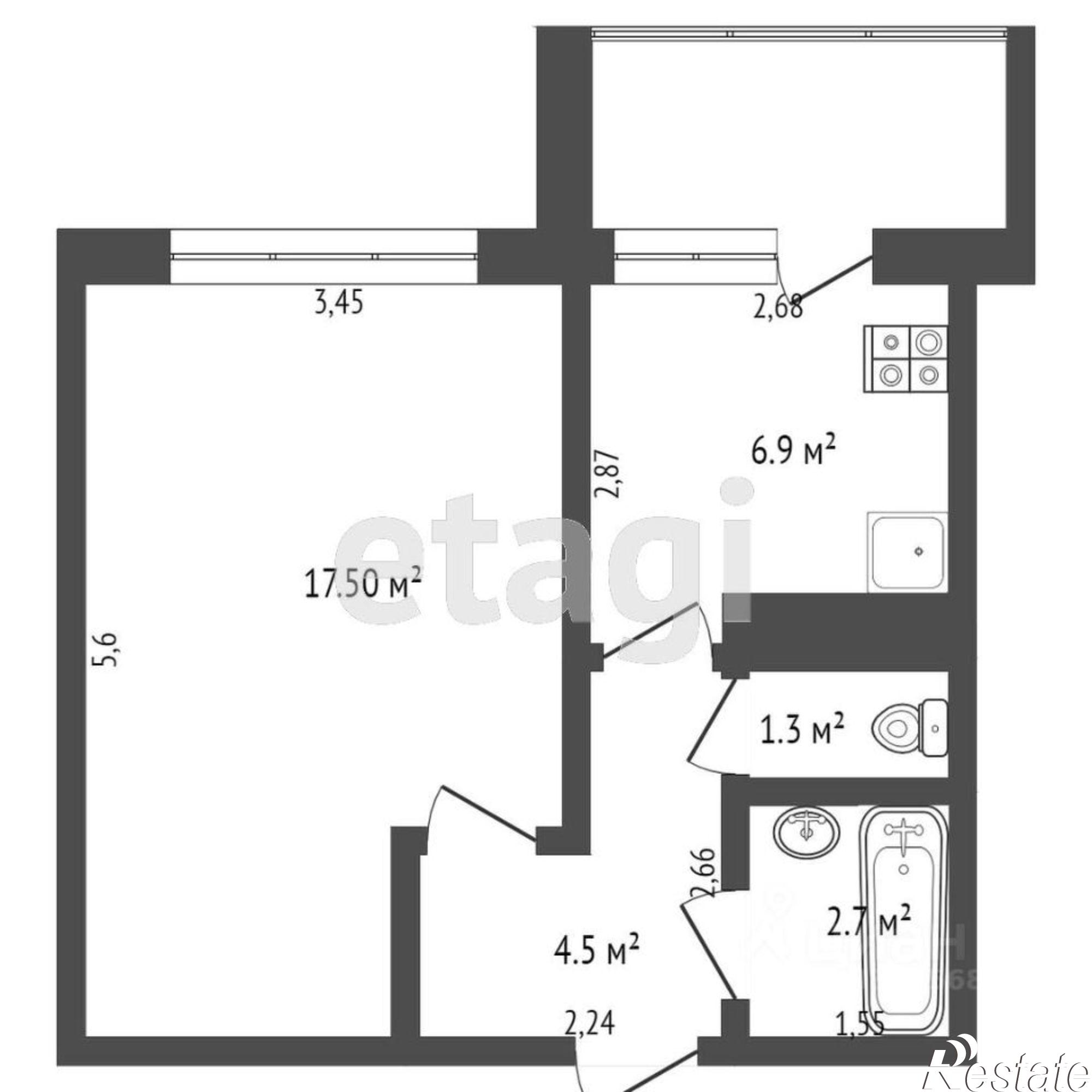 Купить квартиру за 3 450 000 рублей на улица Артюхиной, 1В
