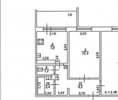 2-комн, 53кв м, этаж 1/9 ул Артюхиной, 15Г