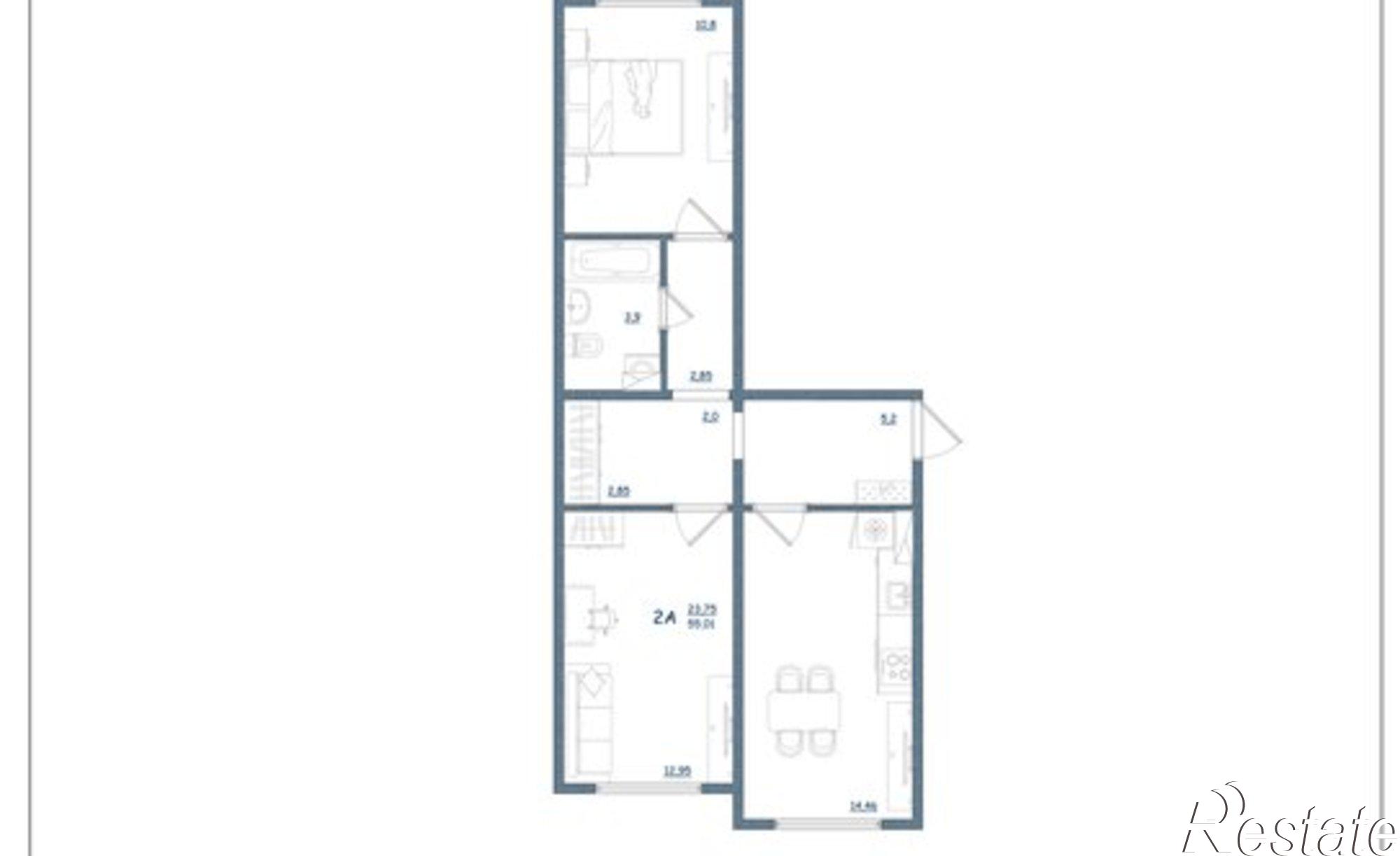 Купить квартиру за 7 014 580 рублей на улица Левитана, 93А