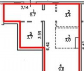 1-комн, 25.6кв м, этаж 12/17 Новочеркасская ул, 51