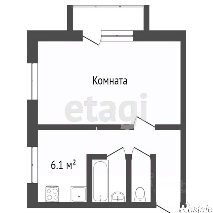 1-комн квартира городской округ Тверь, Тверь
