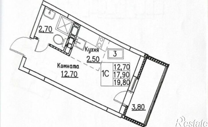 1-комн квартира Тверь, Оснабрюкская улица, 14